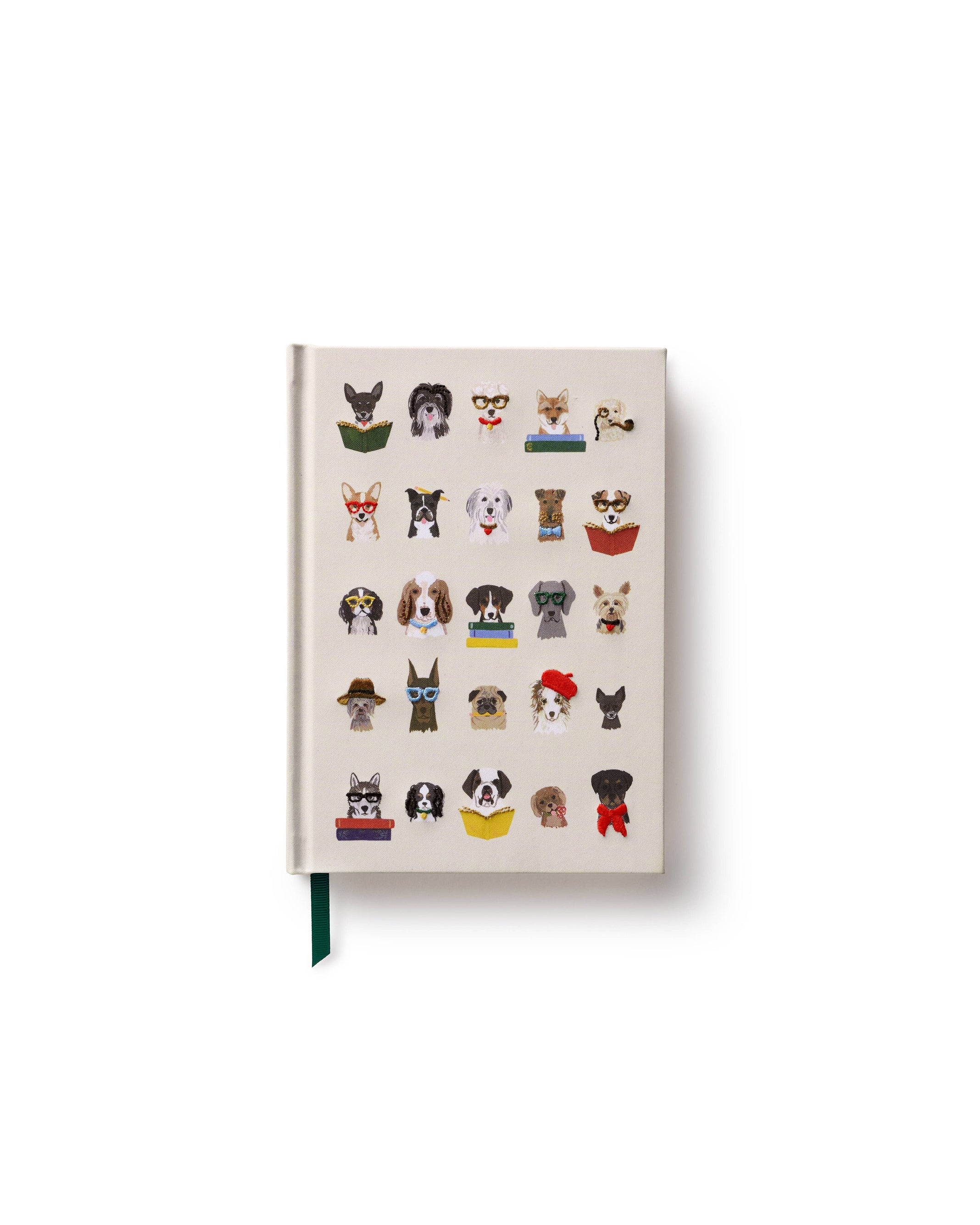 Studious Dogs Embroidered Journal Rifle Paper JNE006