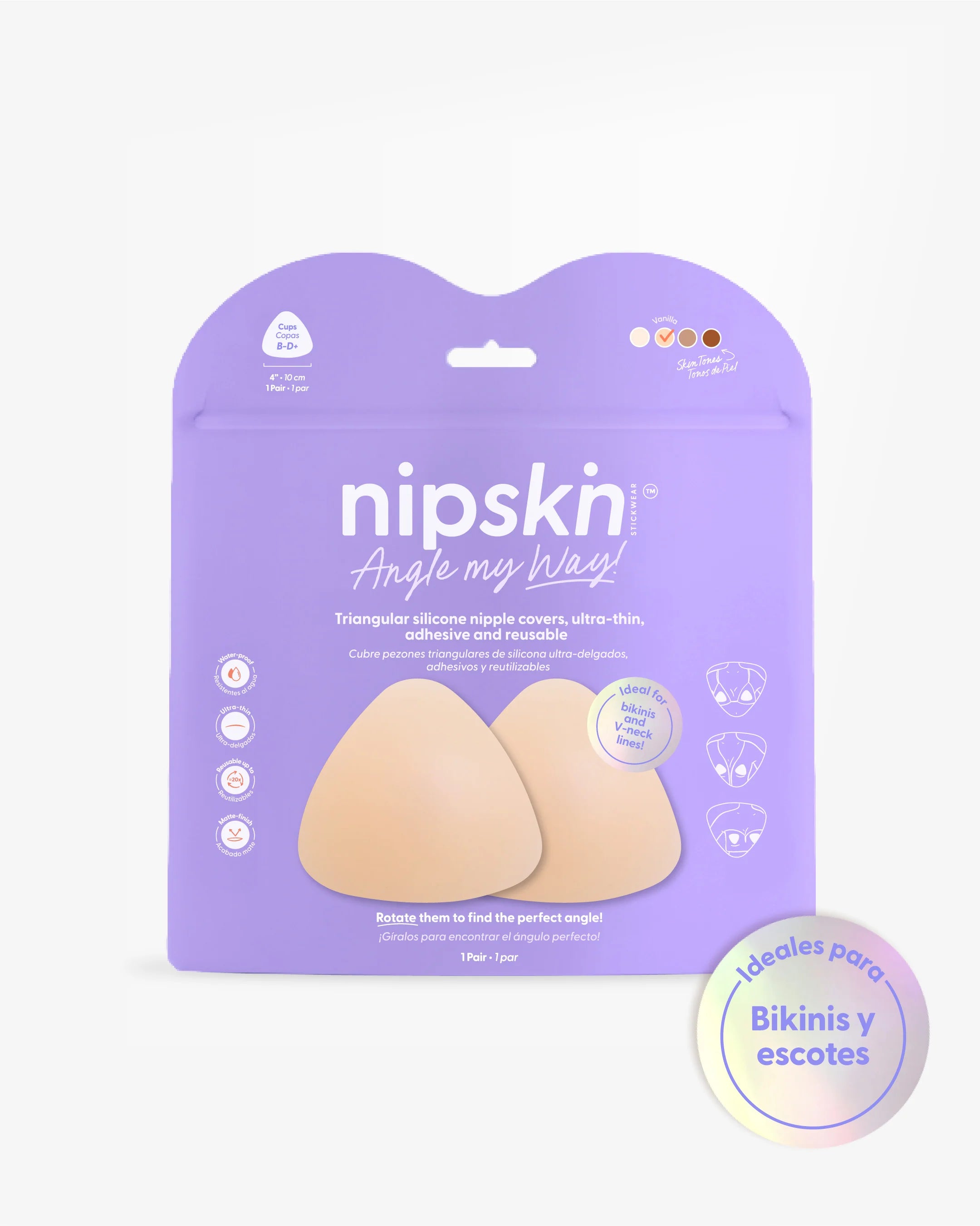 Cubre Pezones triangulares de silicona Nipskin NP057 / NP056