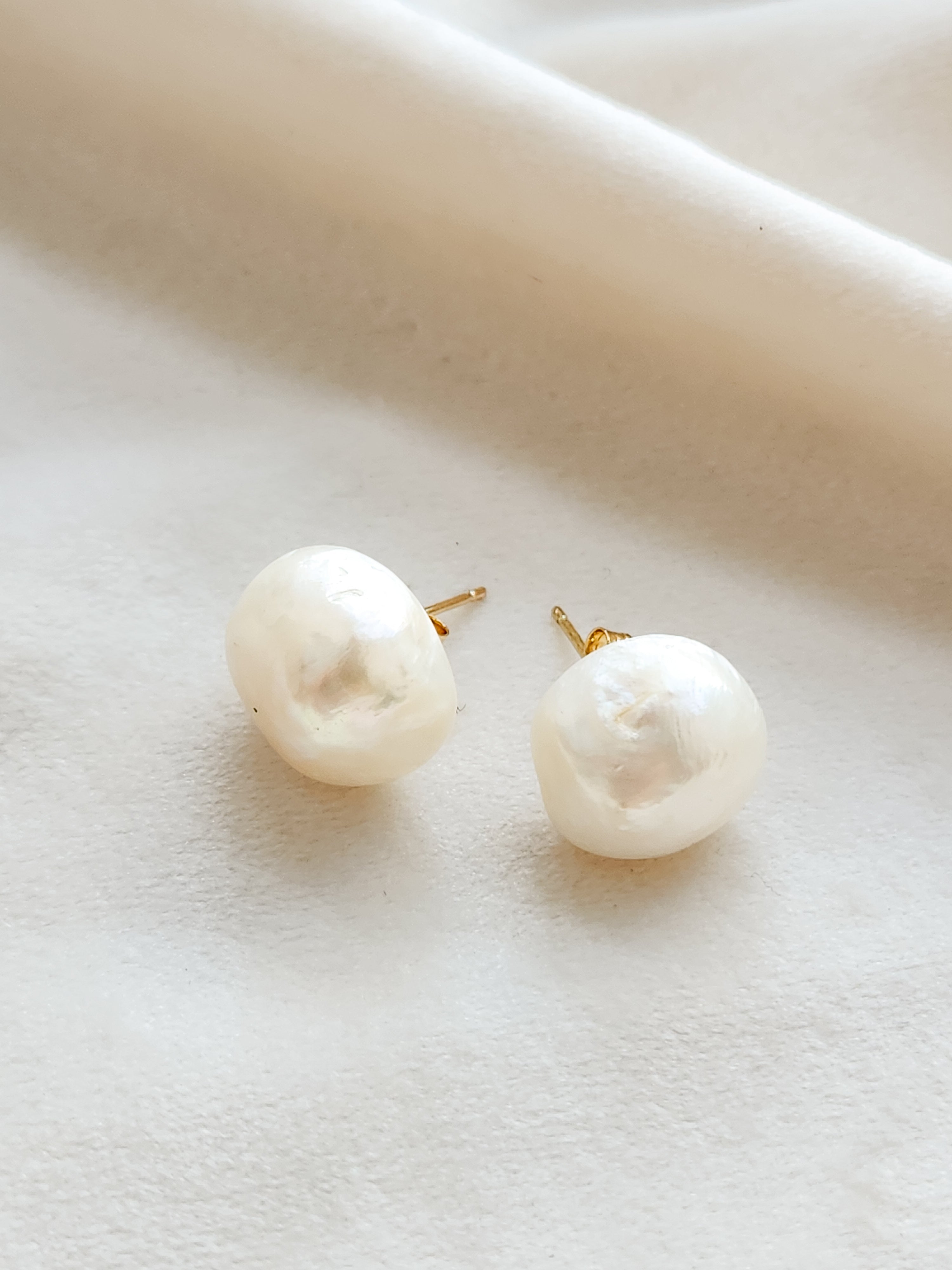 Aretes de perlas orgánicas premium S Pearl´s EARP01