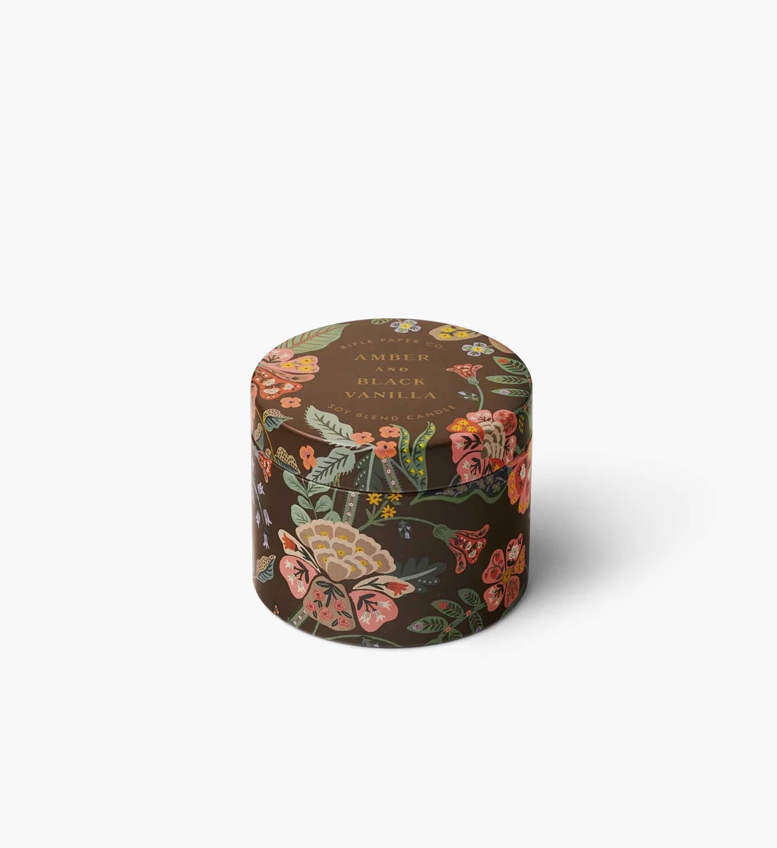 Gracie Amber and Black Vanilla 3 oz Tin Candle CNDT010