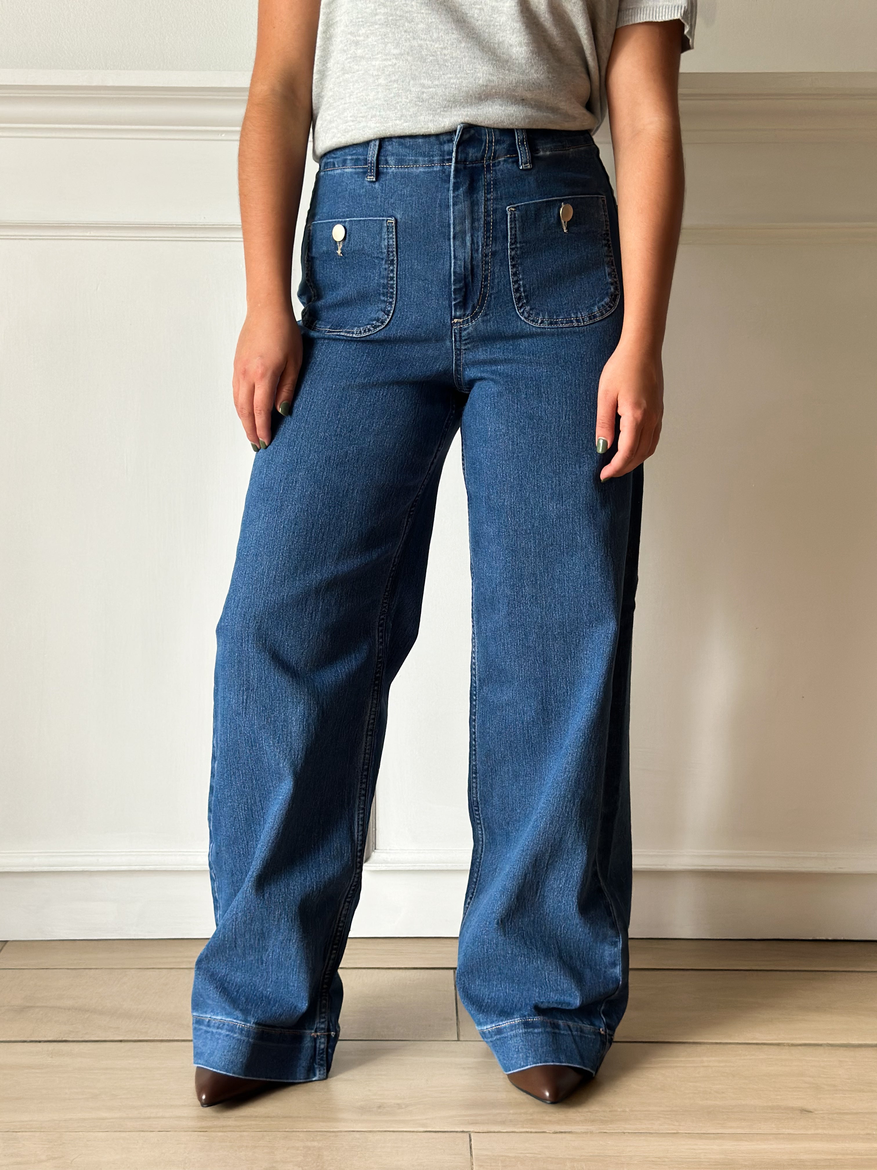 Jeans Vero Moda Kayla Wide Cintura alta Largo 30 10328192