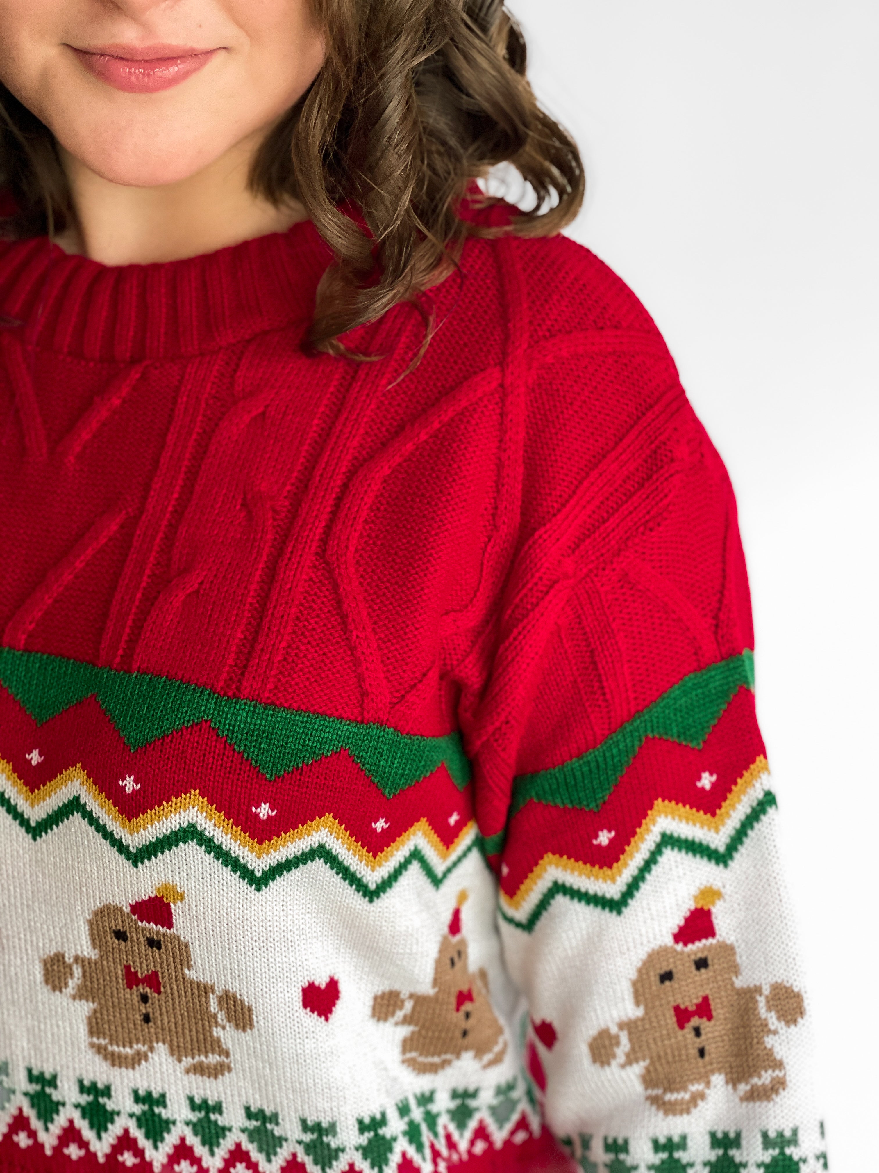 Abrigo trenzado Tendenza Galletitas Xmas-P142