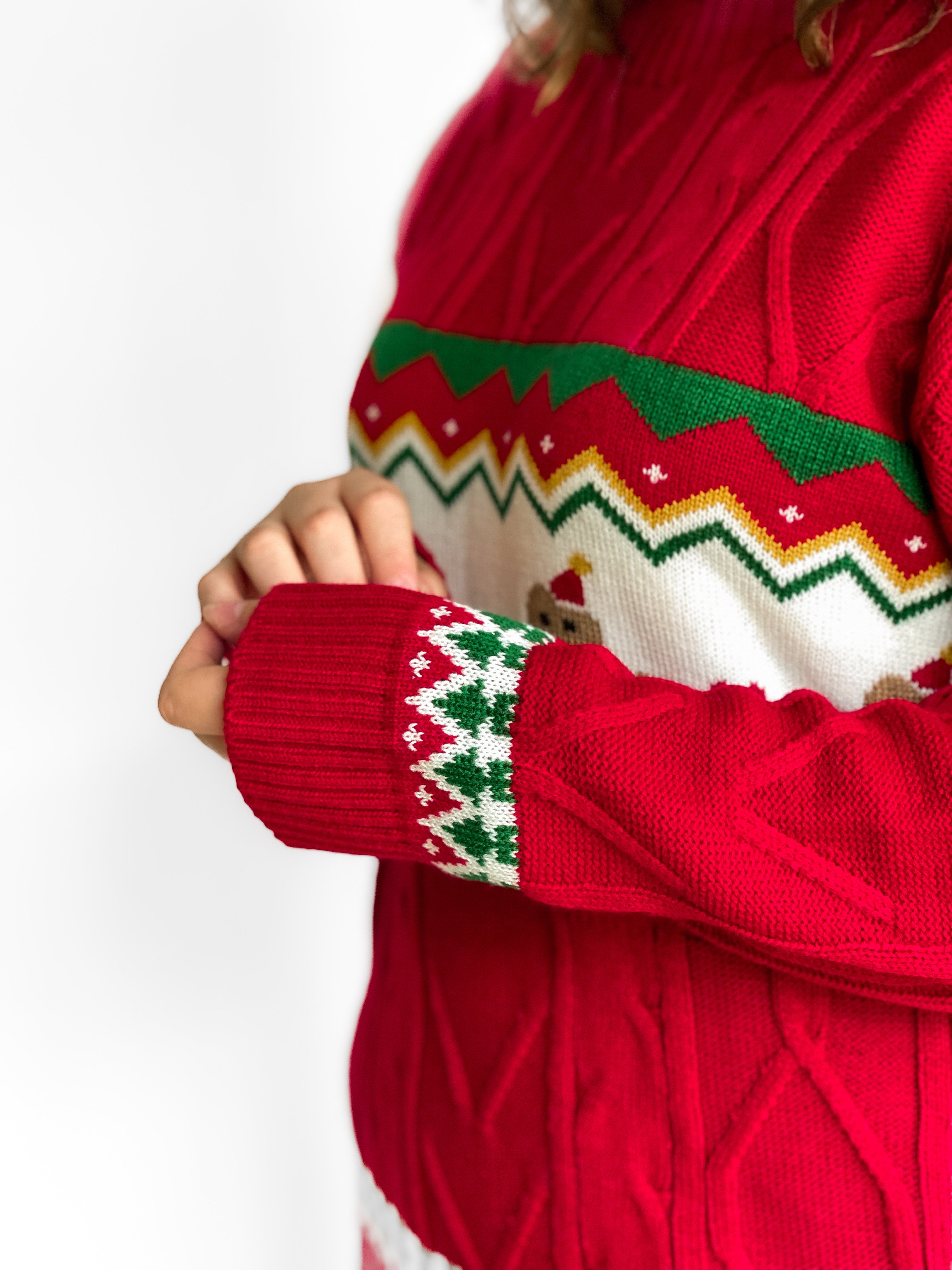 Abrigo trenzado Tendenza Galletitas Xmas-P142