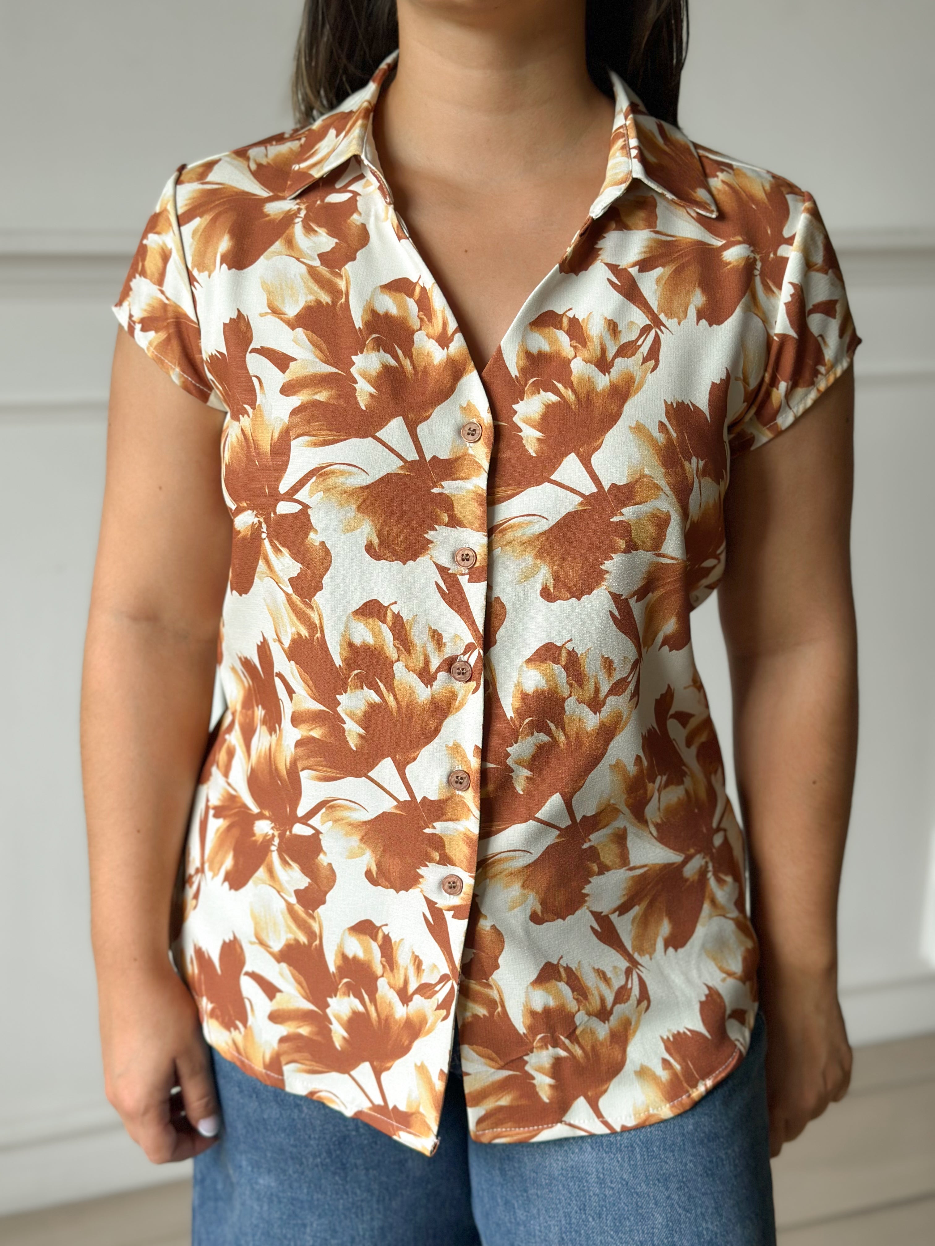 Blusa priamo manga corta 13364
