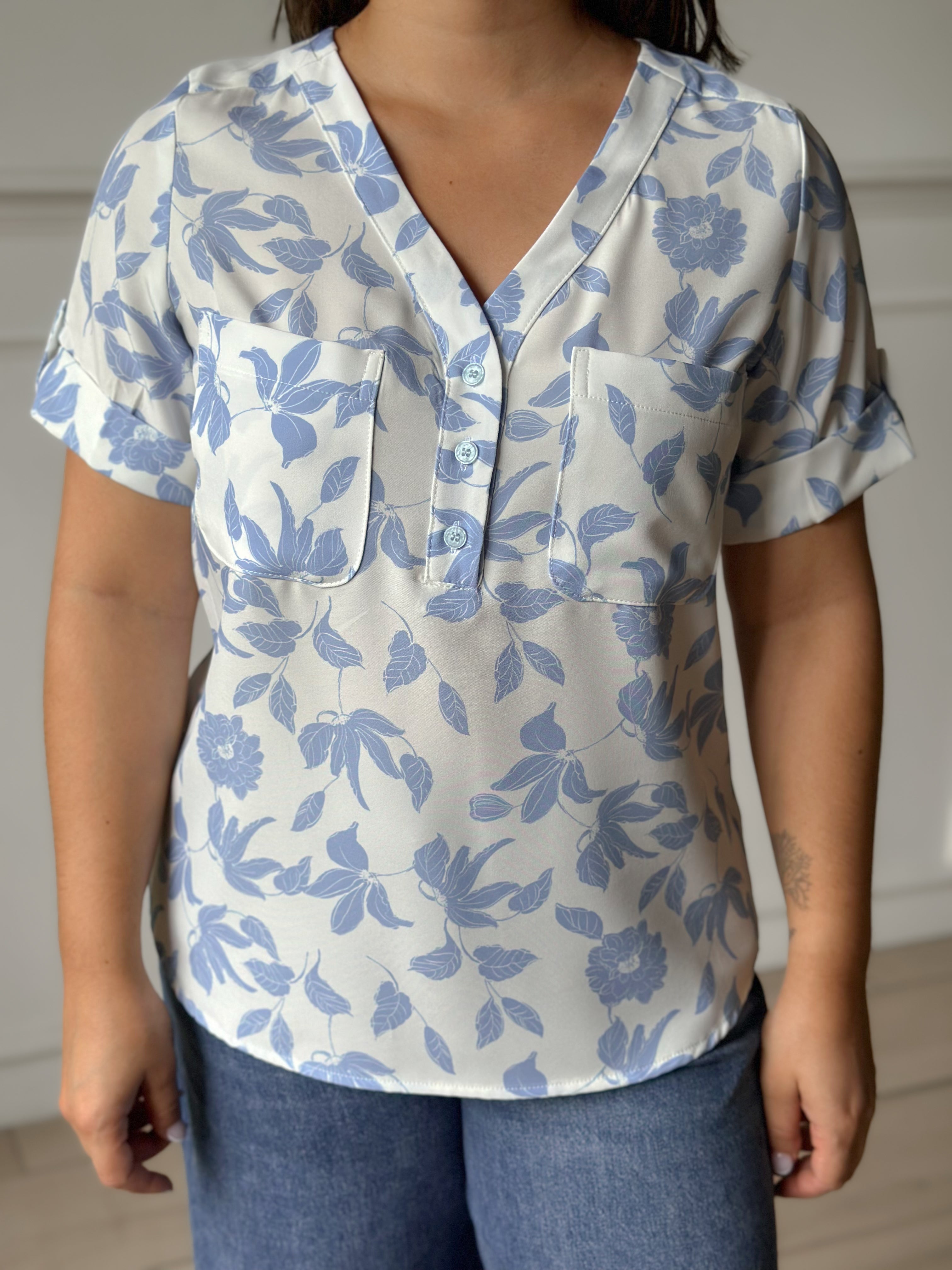 Blusa priamo manga corta 13427