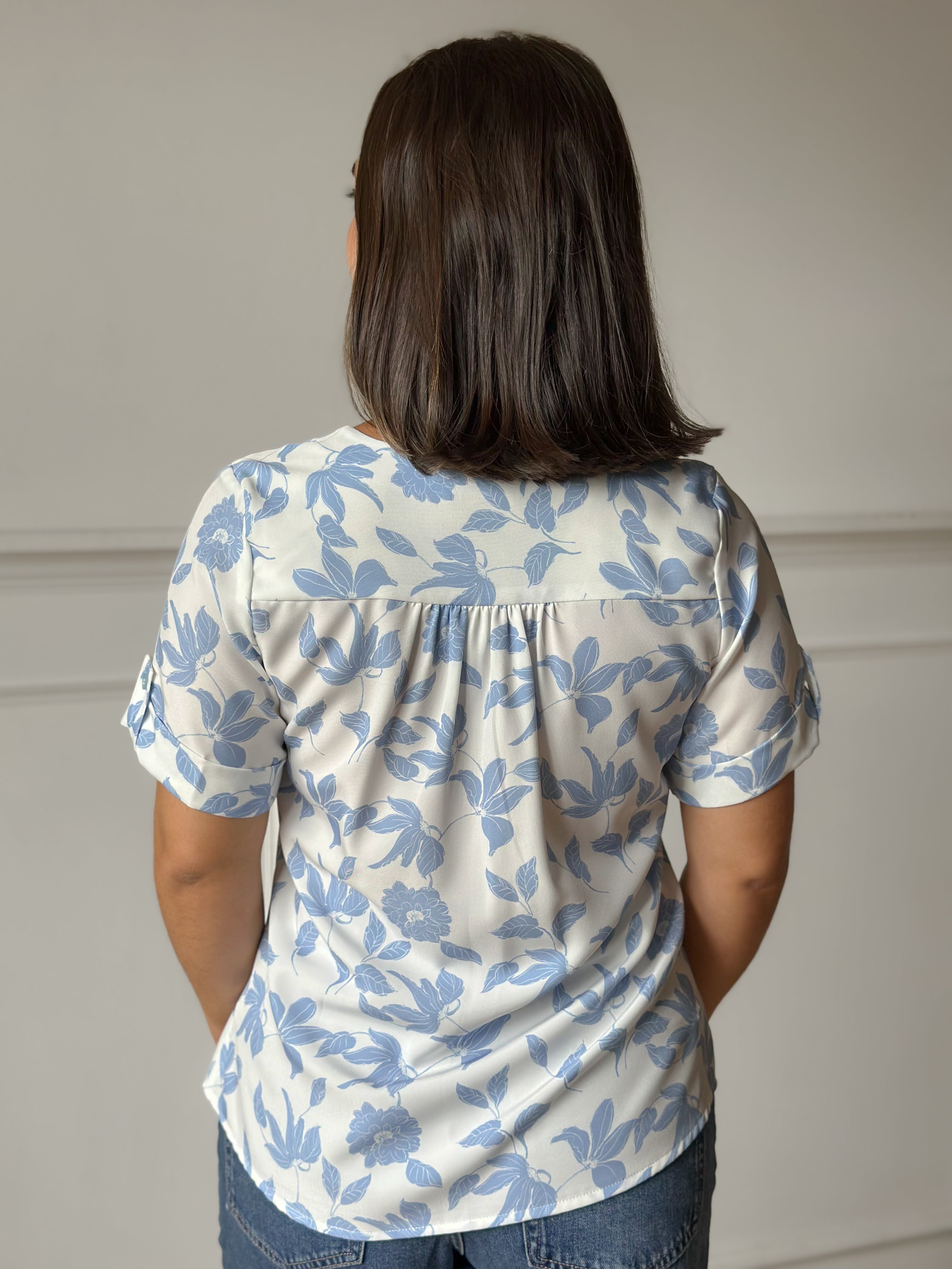 Blusa priamo manga corta 13427
