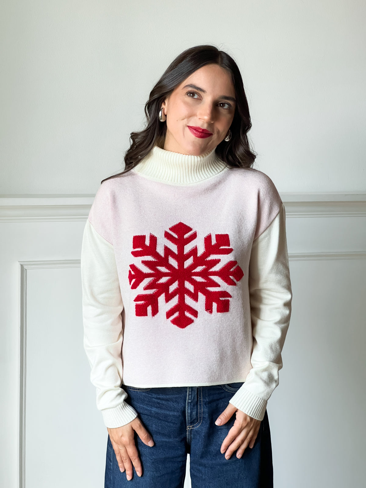 Suéter Navideño Copo de Nieve TP26N007