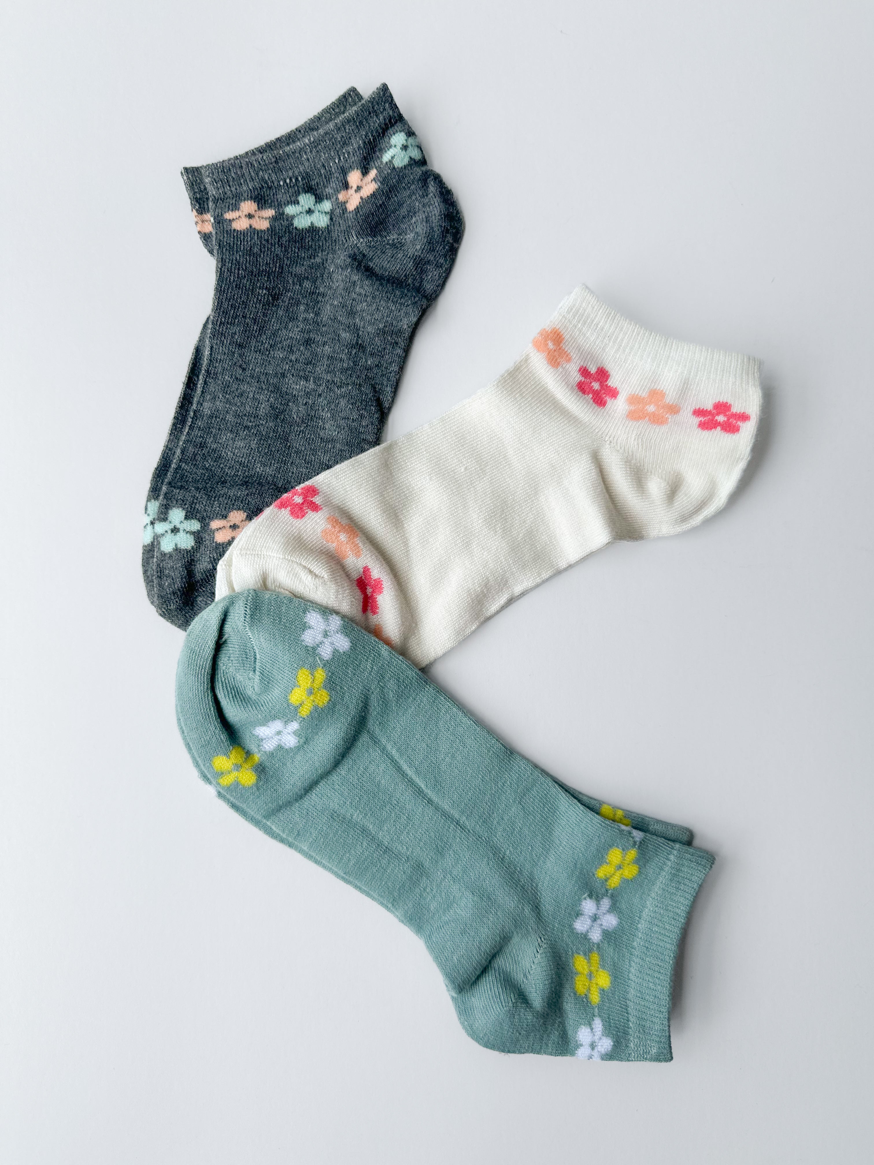 Calcetines tobilleros para mujer con estampado floral 60023_Garland