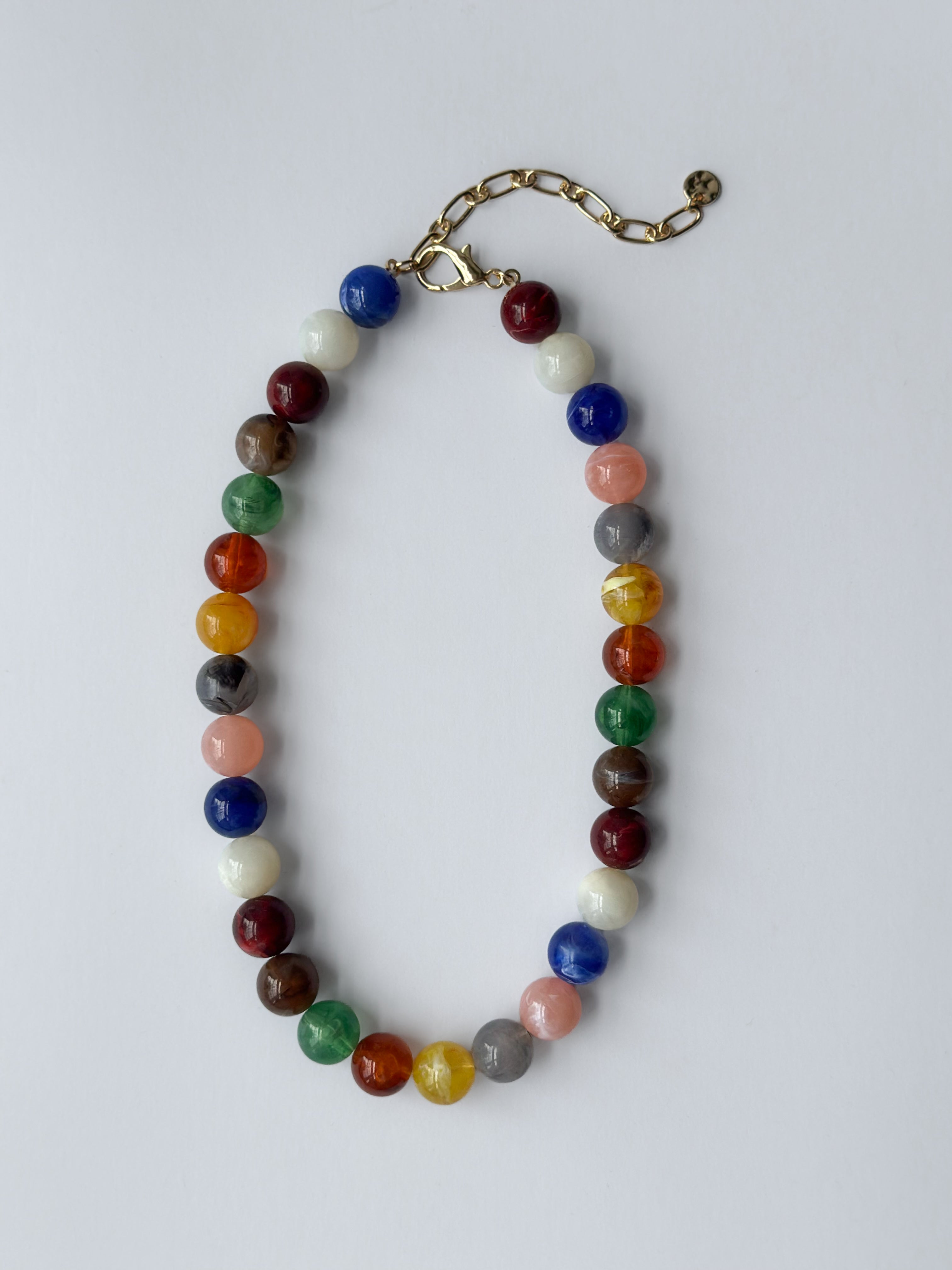 Collar llamativo multicolor con cuentas NLN7919