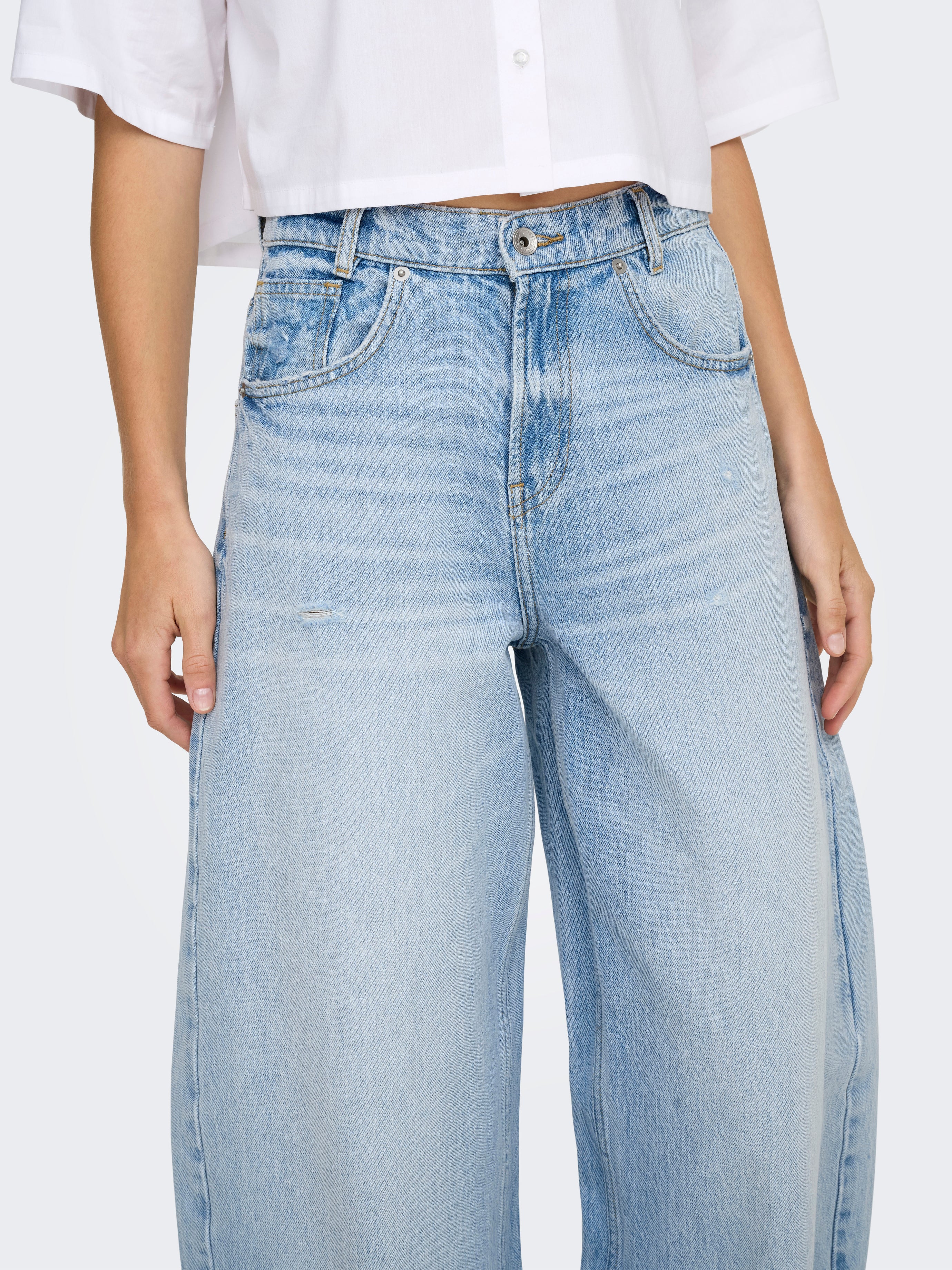 Jeans Only Taylor Barrel Cintura alta Largo 32 15349532