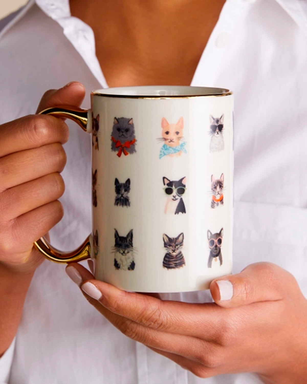 Cool Cats Porcelain Mug Rifle Paper MUG007