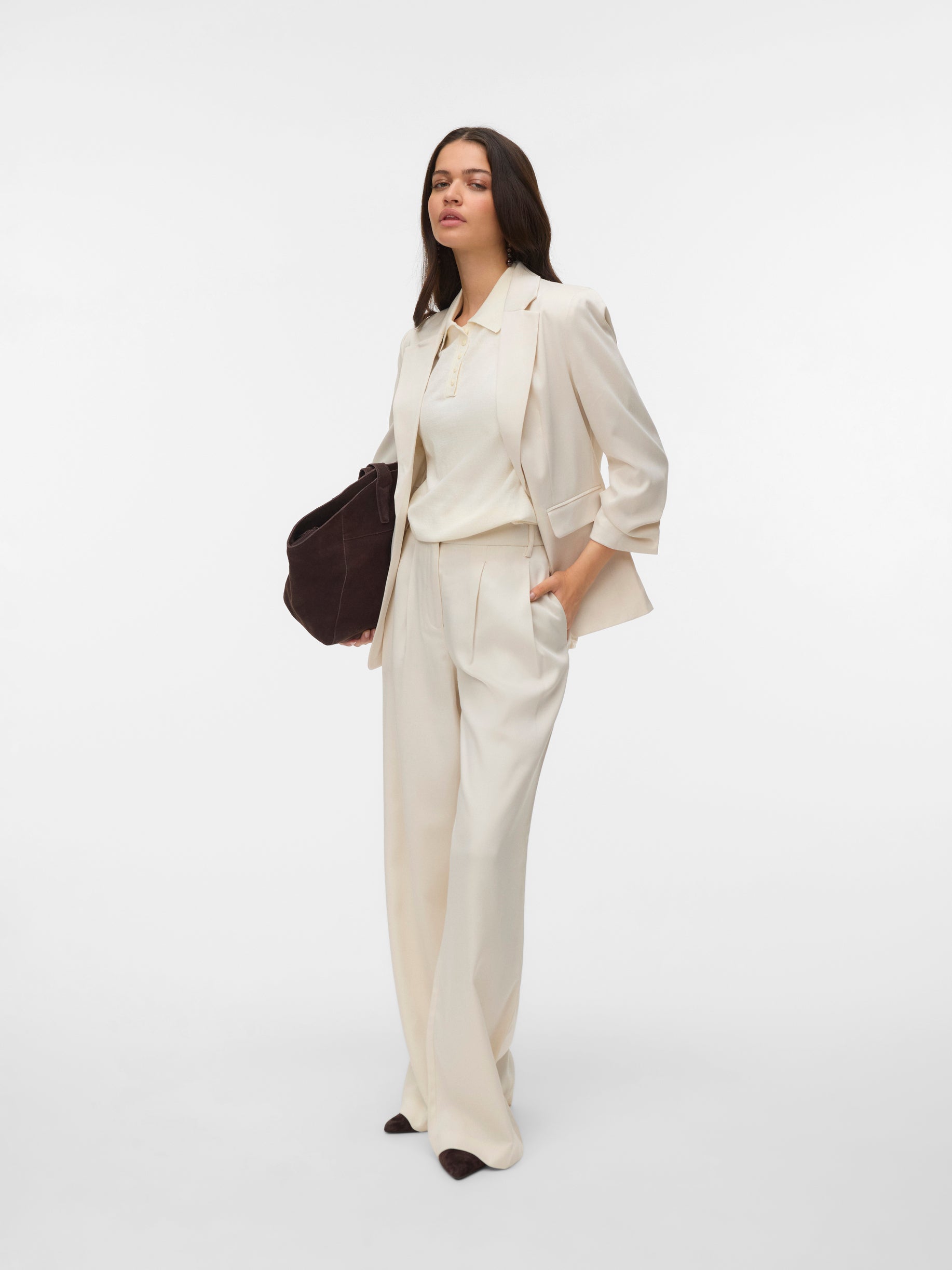 Pantalón Vero Moda Steffi Wide Fit Cintura Media Largo 32 10340465