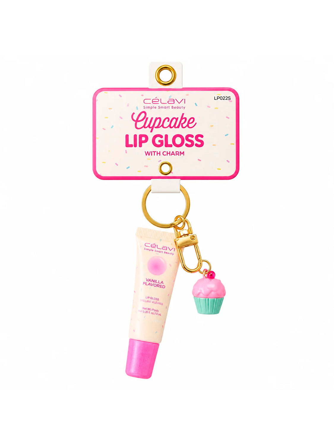Brillo labial Cupcake con llavero Celavi 10 ml LP022S