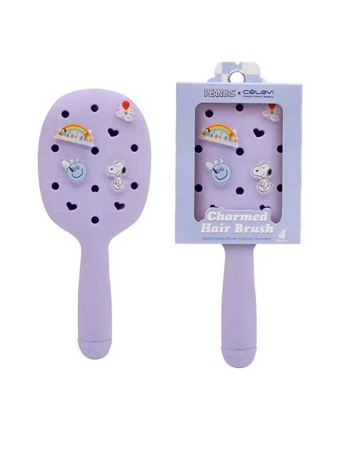 Cepillo de pelo Peanuts Everyday Charm Hair Brush Purple Celavi P46564