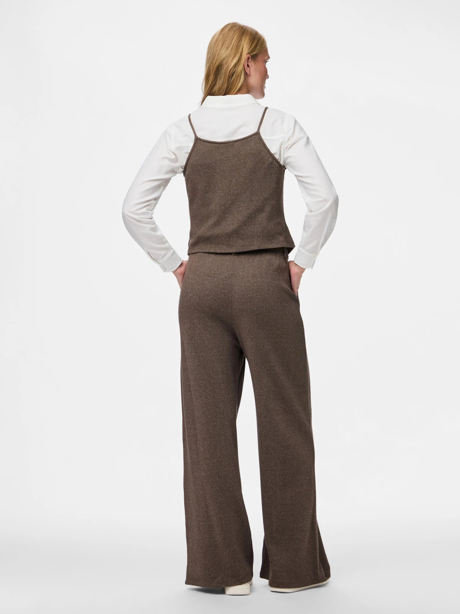 Pantalón Pieces Pepper Wide Cintura Alta 17160747