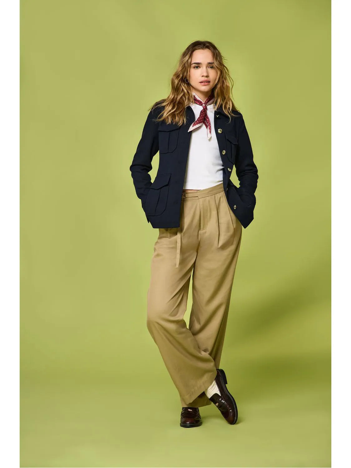 Pantalón Only Allie Belt Wide Cintura alta Largo 32 15363775
