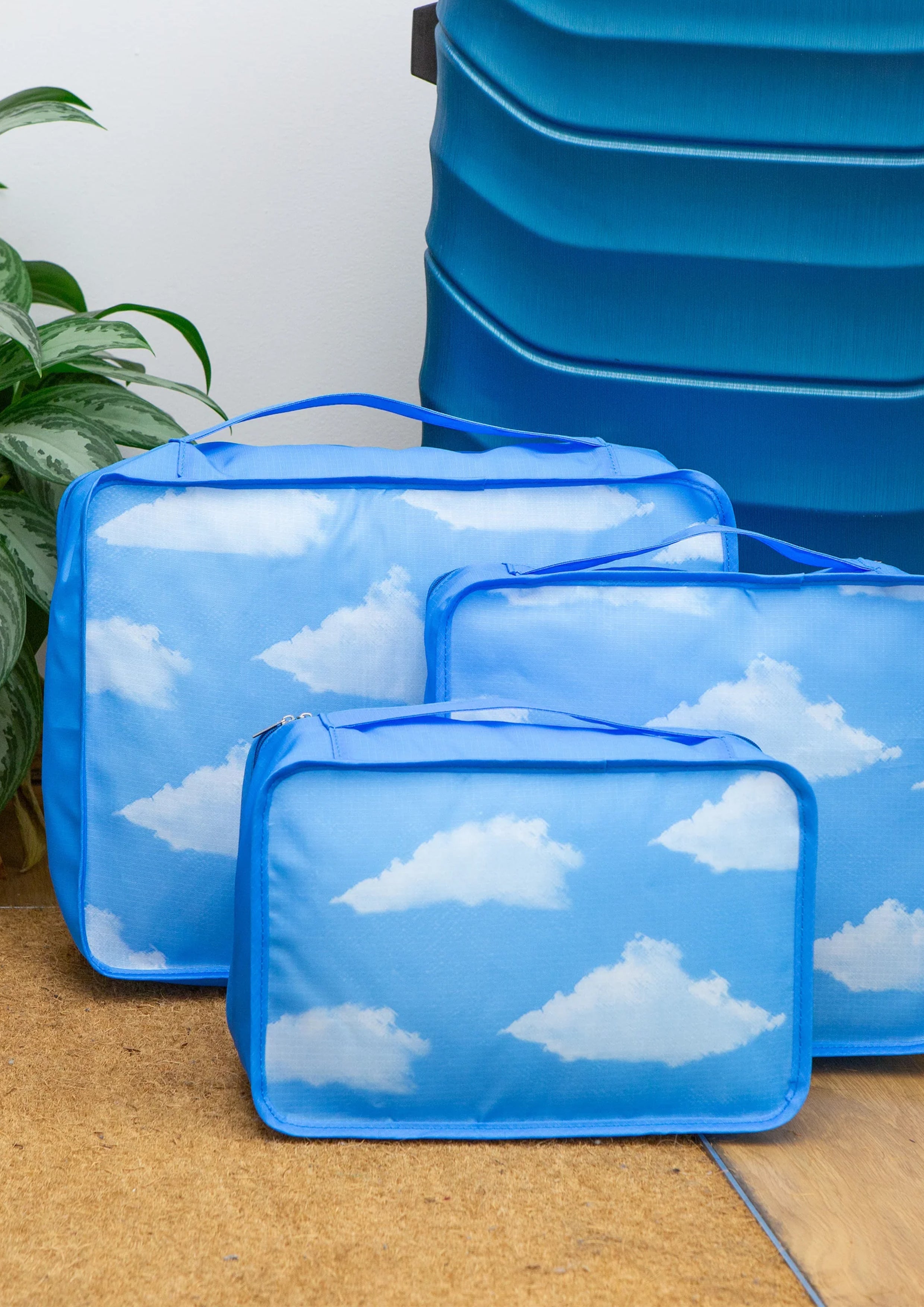 Set 3 Bolsas Organizadoras De Viaje Nubes TT66