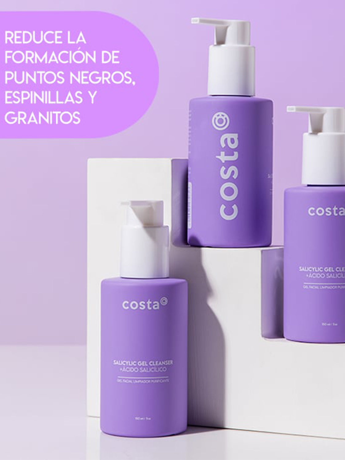 Gel facial limpiador purificante Costa 2448