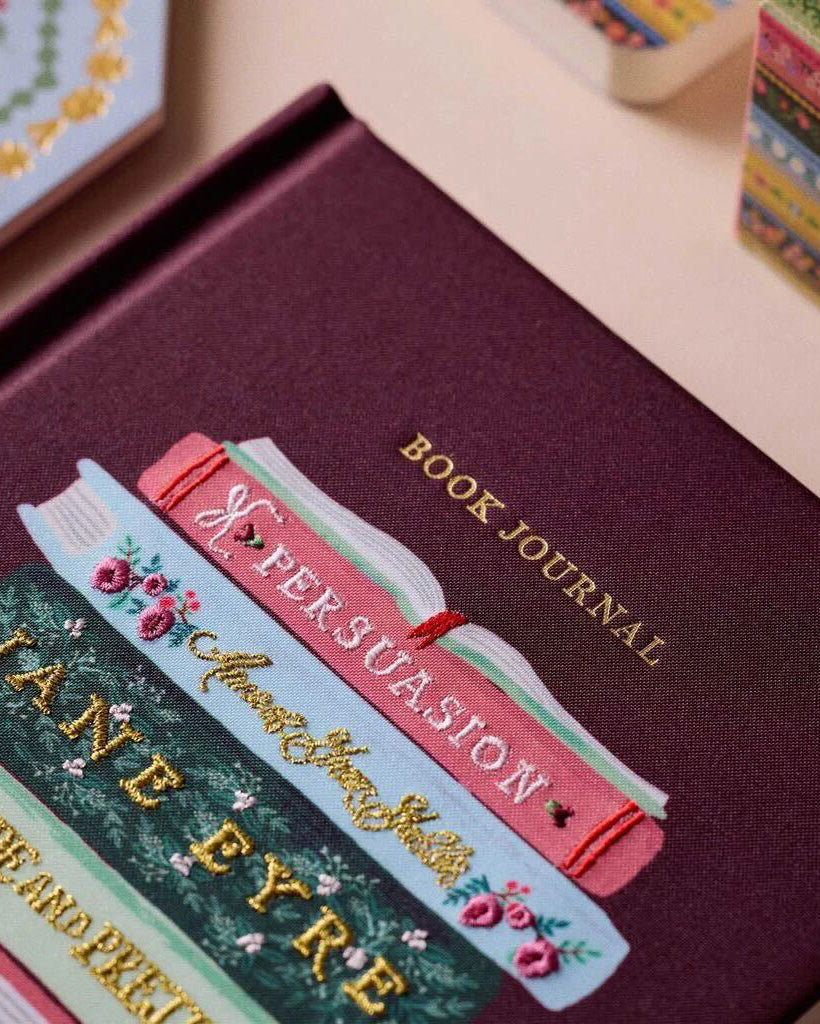 Ladies Night Book Club Embroidered Book Journal Rifle Paper JND002
