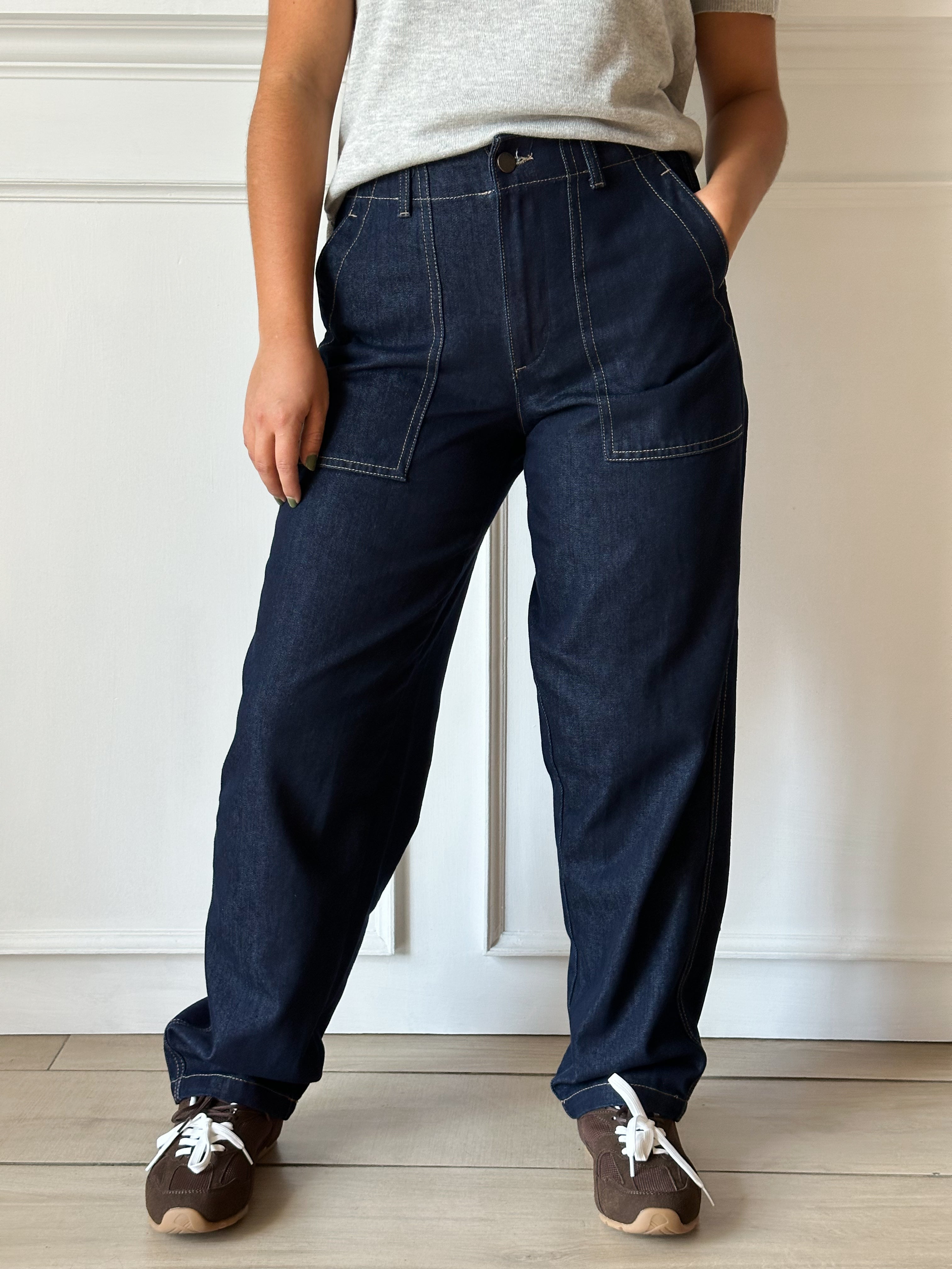 Jeans JDY Sansa Barrel Cintura alta Largo 32 15355530