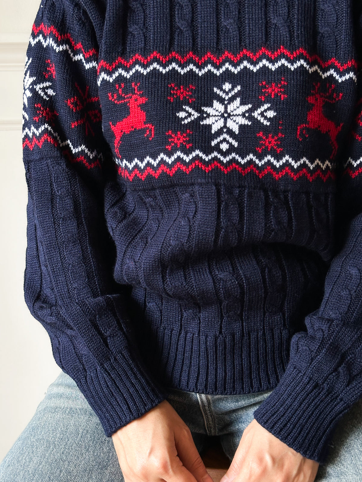 Suéter Navideño Lucerna Azul TP25N036