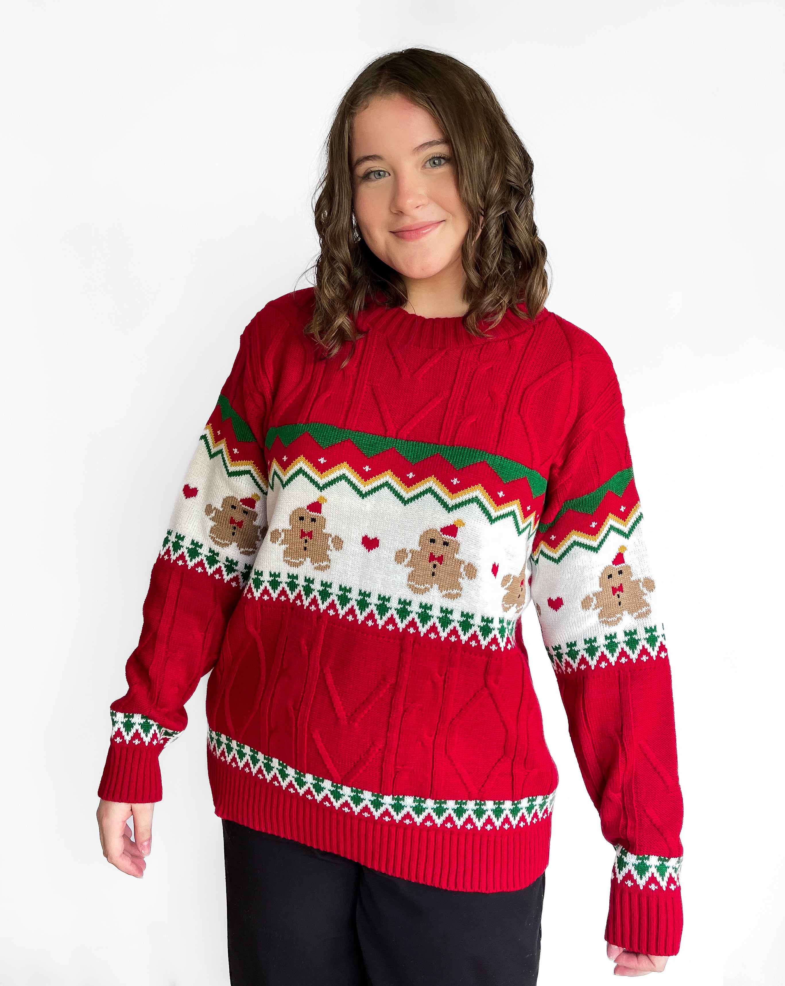 Abrigo trenzado Tendenza Galletitas Xmas-P142
