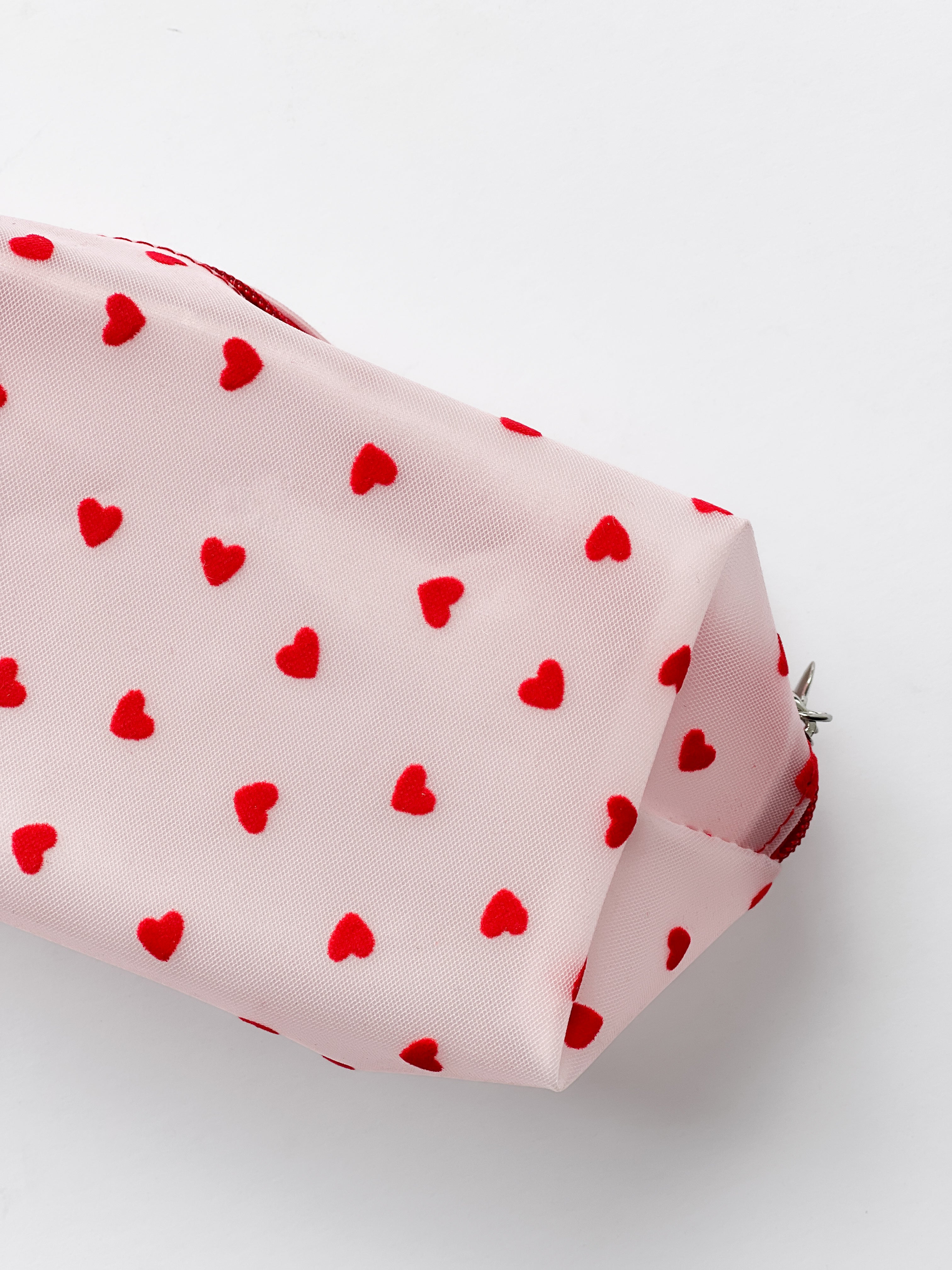 Cosmetiquera con estampado de corazones LRCT-QE3180