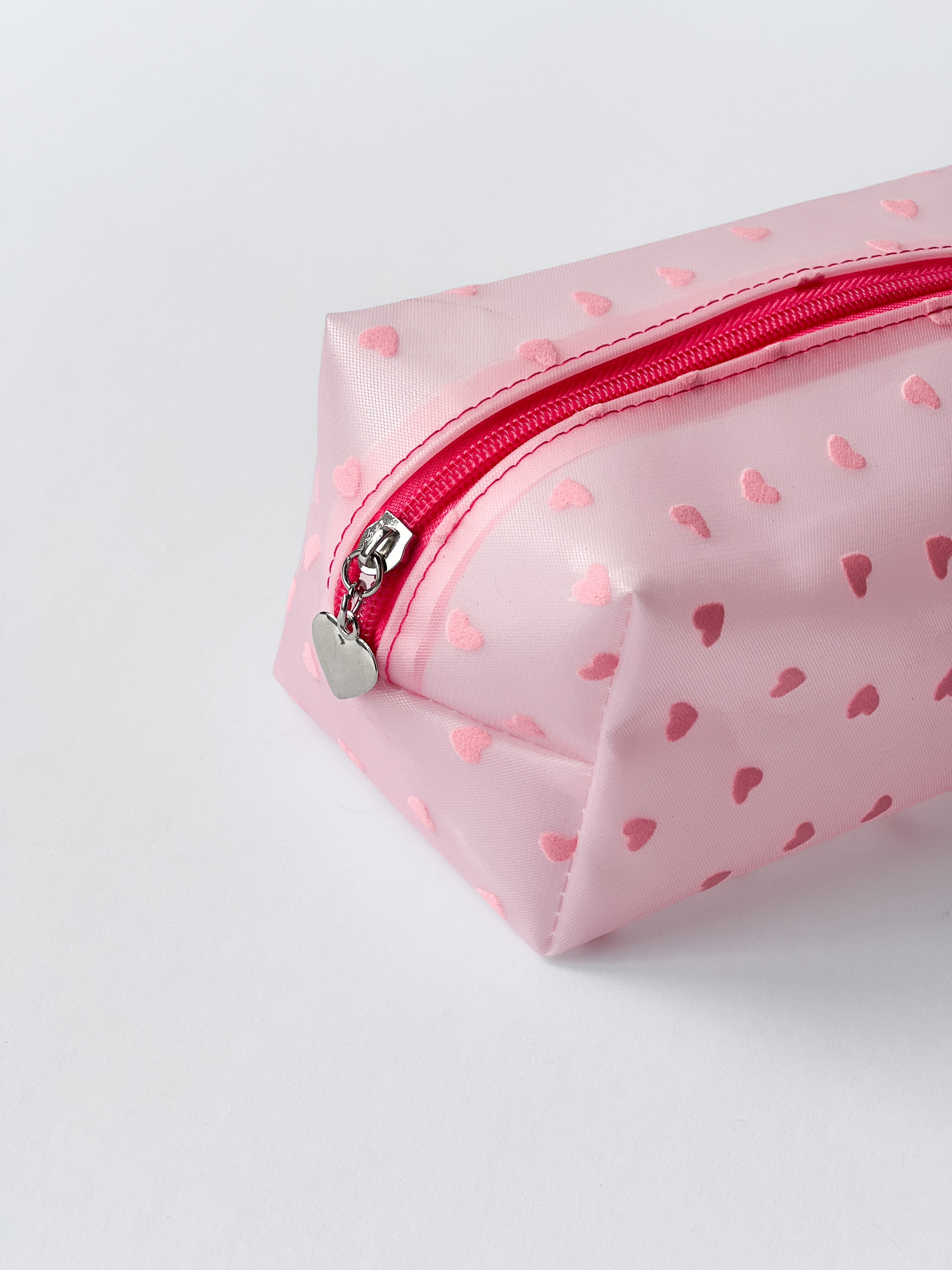 Cosmetiquera con estampado de corazones LRCT-QE3180