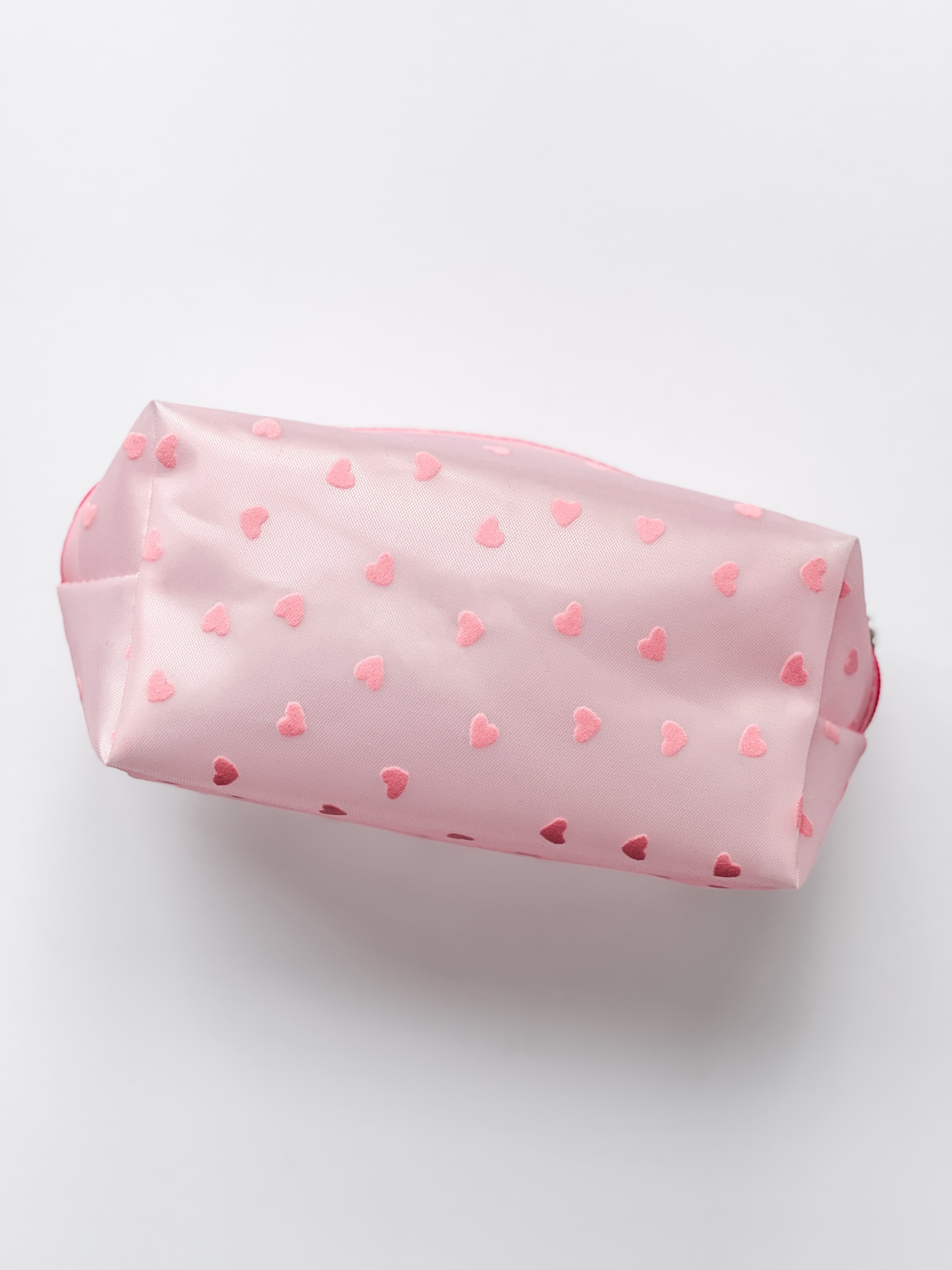 Cosmetiquera con estampado de corazones LRCT-QE3180