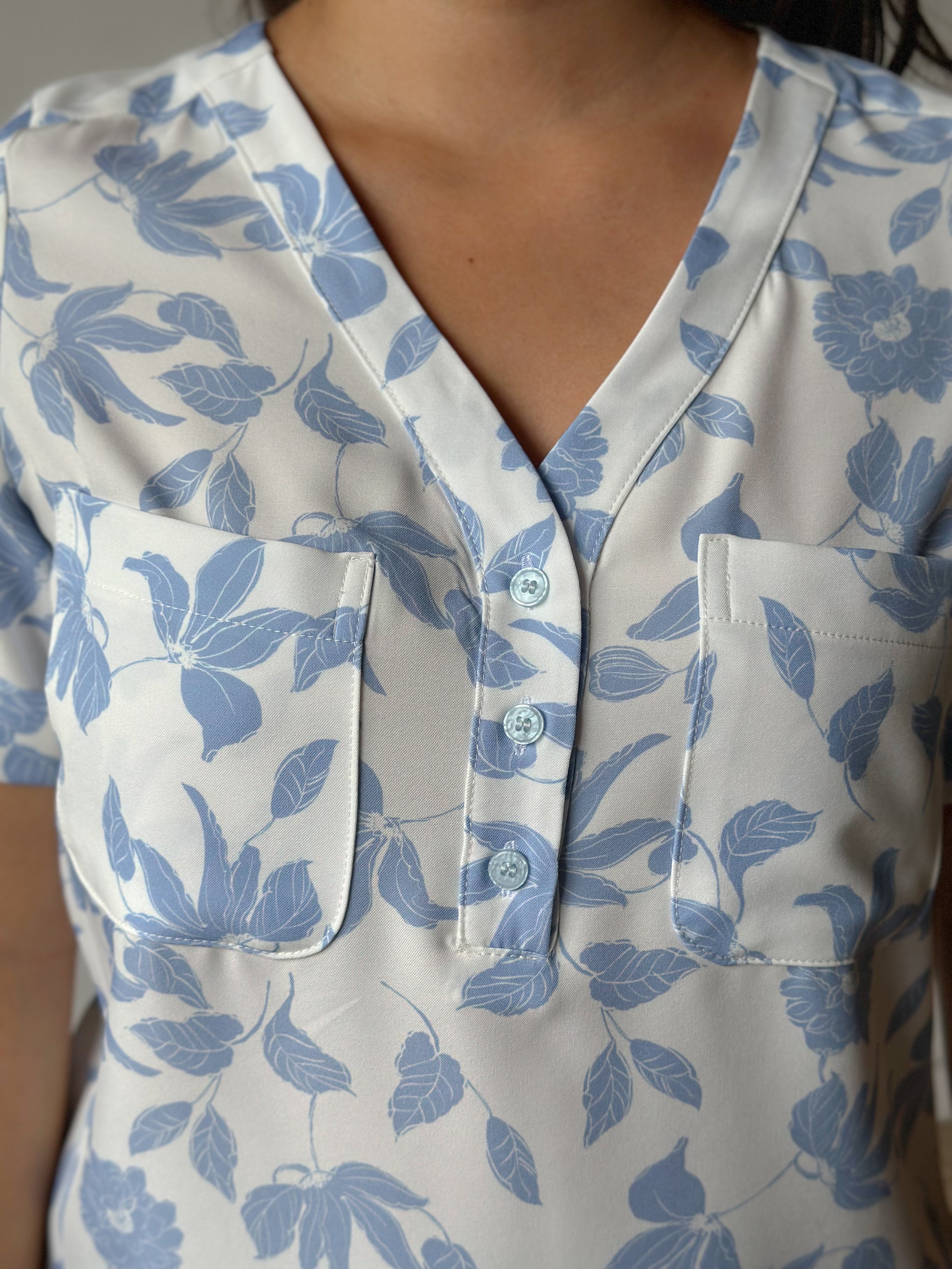 Blusa priamo manga corta 13427
