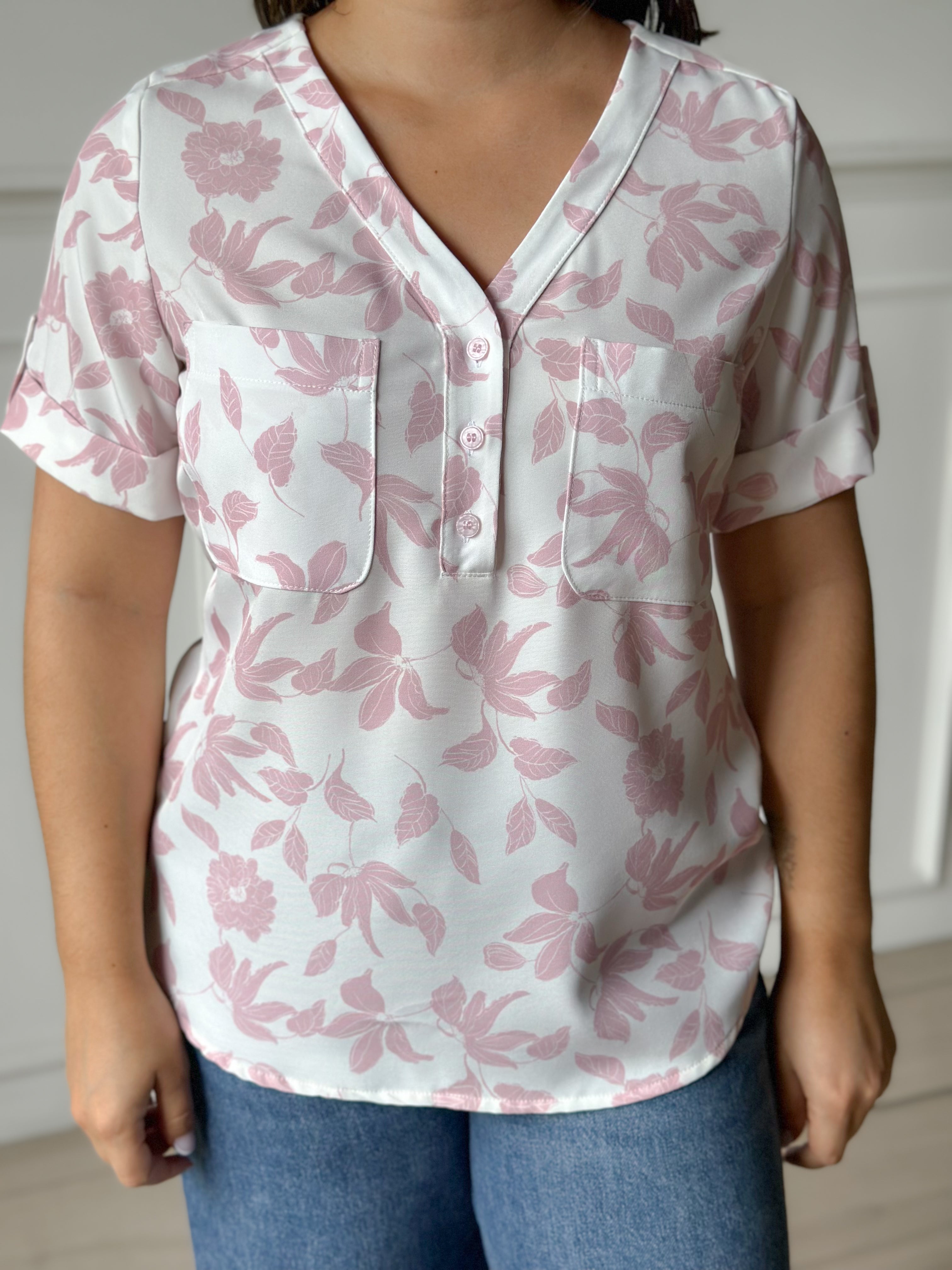 Blusa priamo manga corta 13427