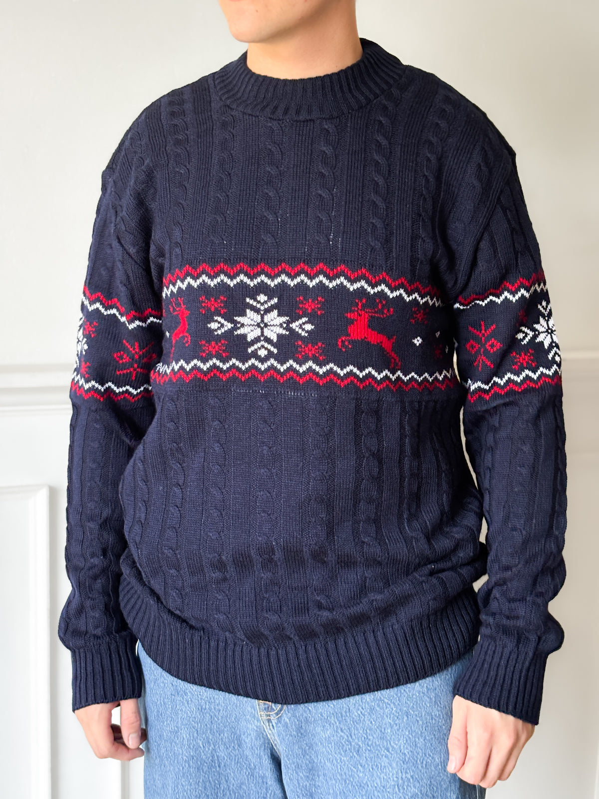 Suéter Navideño Lucerna Azul TP25N036