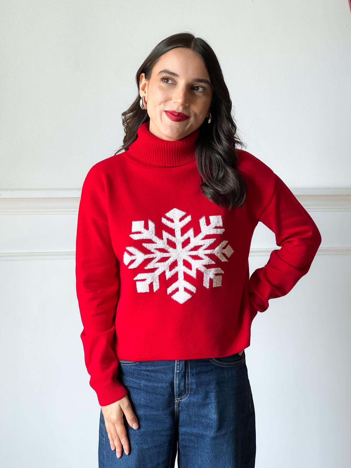 Suéter Navideño Copo de Nieve TP26N007