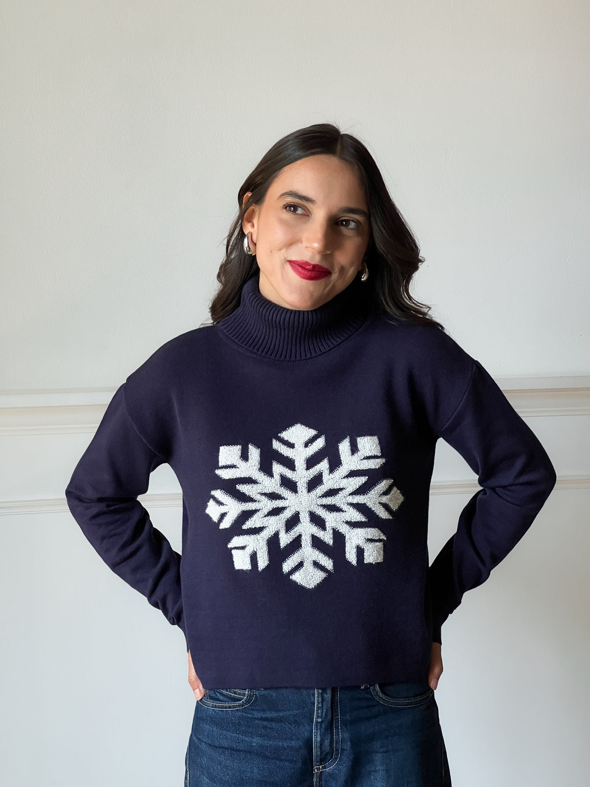 Suéter Navideño Copo de Nieve TP26N007