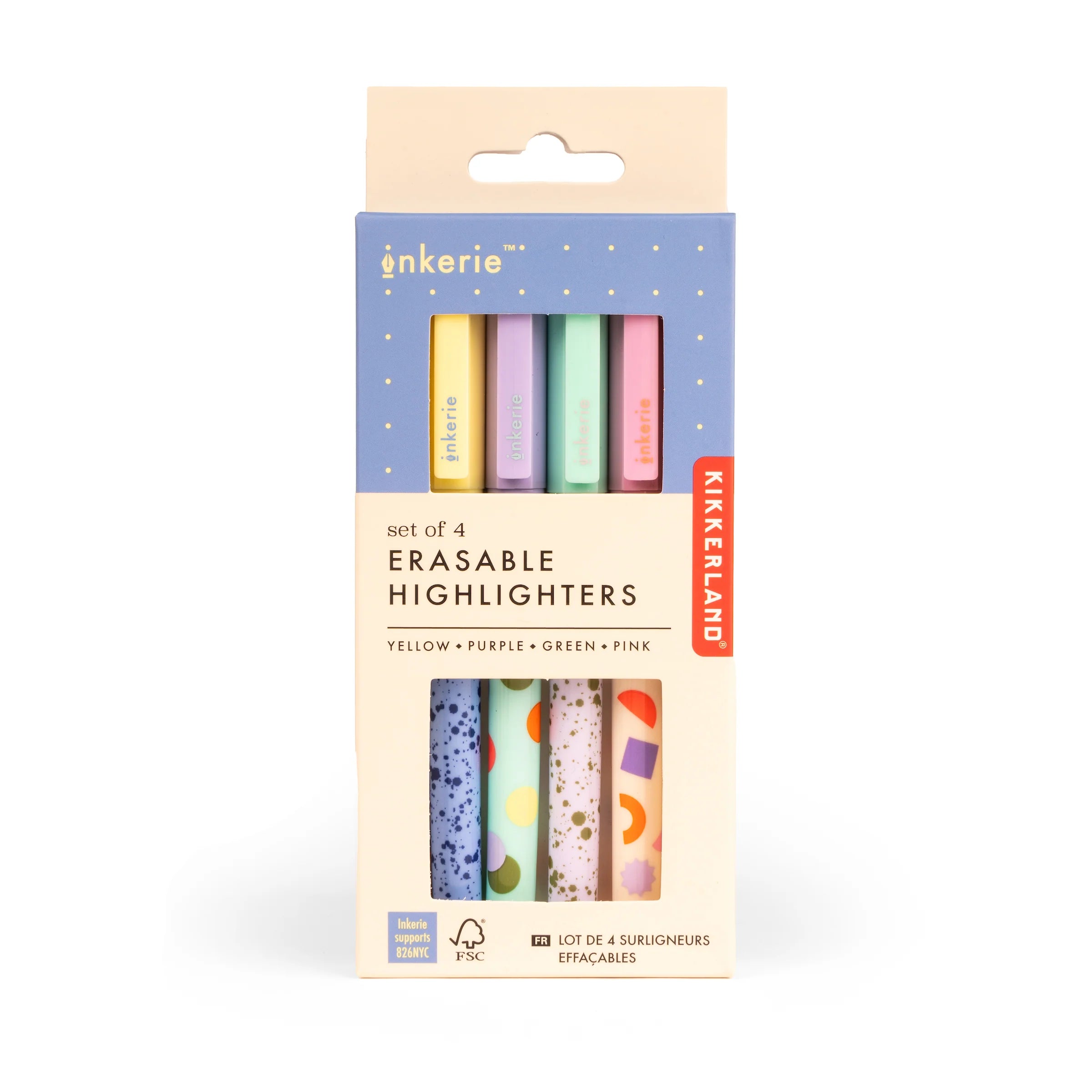 Set de 4 marcadores borrables Kikkerland INK28-A