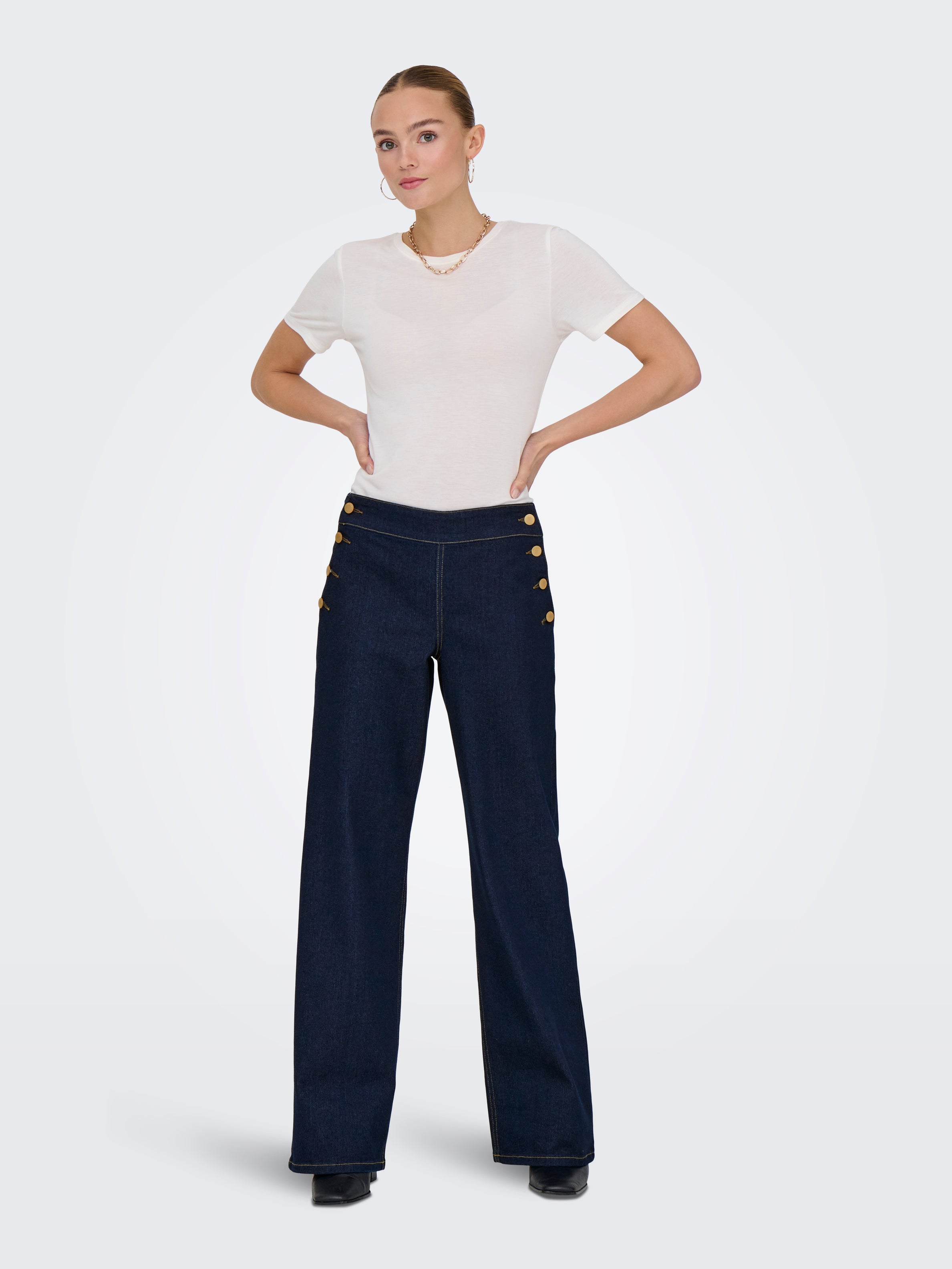 Jeans JDY Lizzie  Wide Cintura media Largo 32 15361400