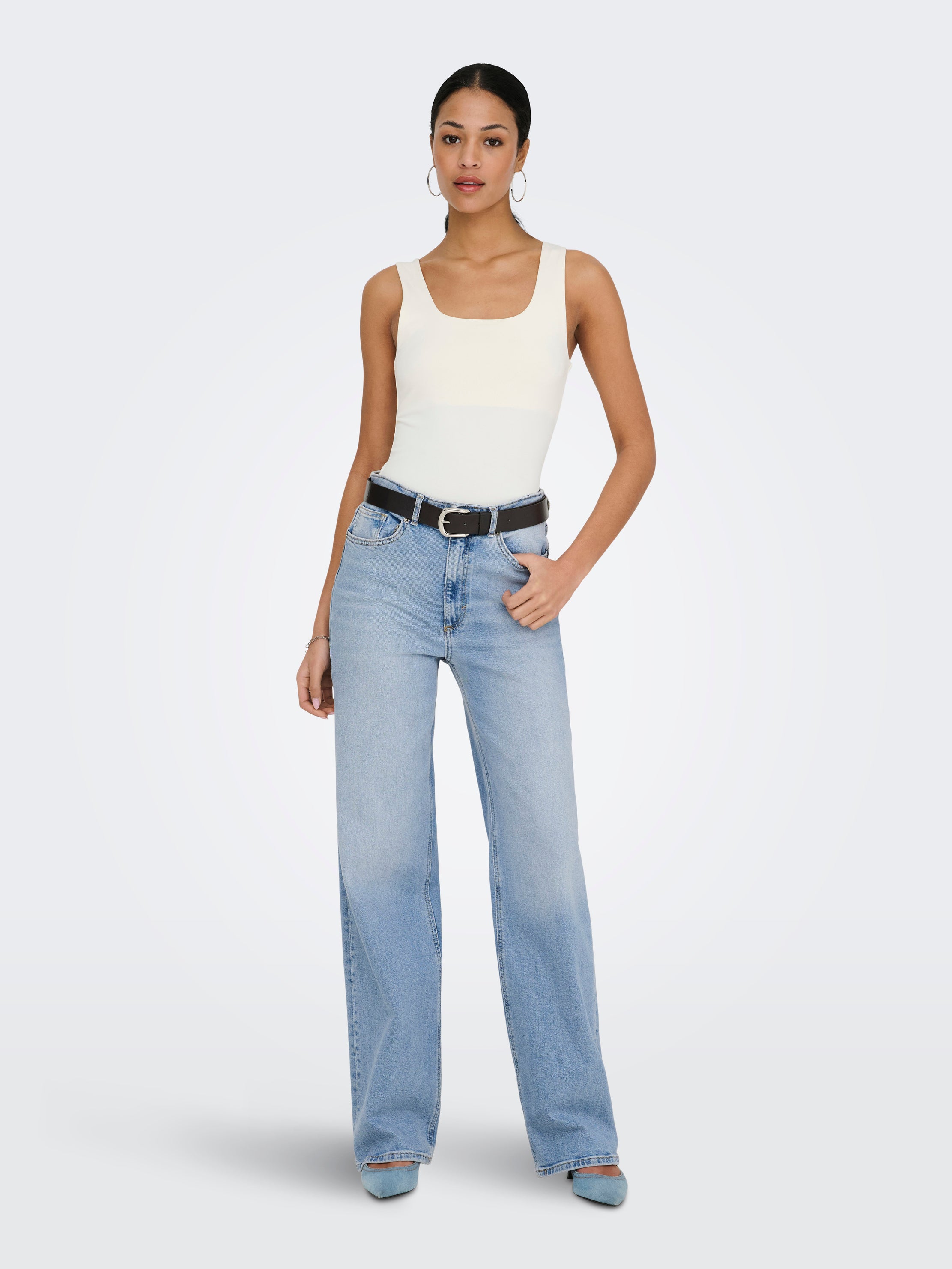 Jeans Only Juicy Wide Leg  Cintura alta Largo 32 15234743