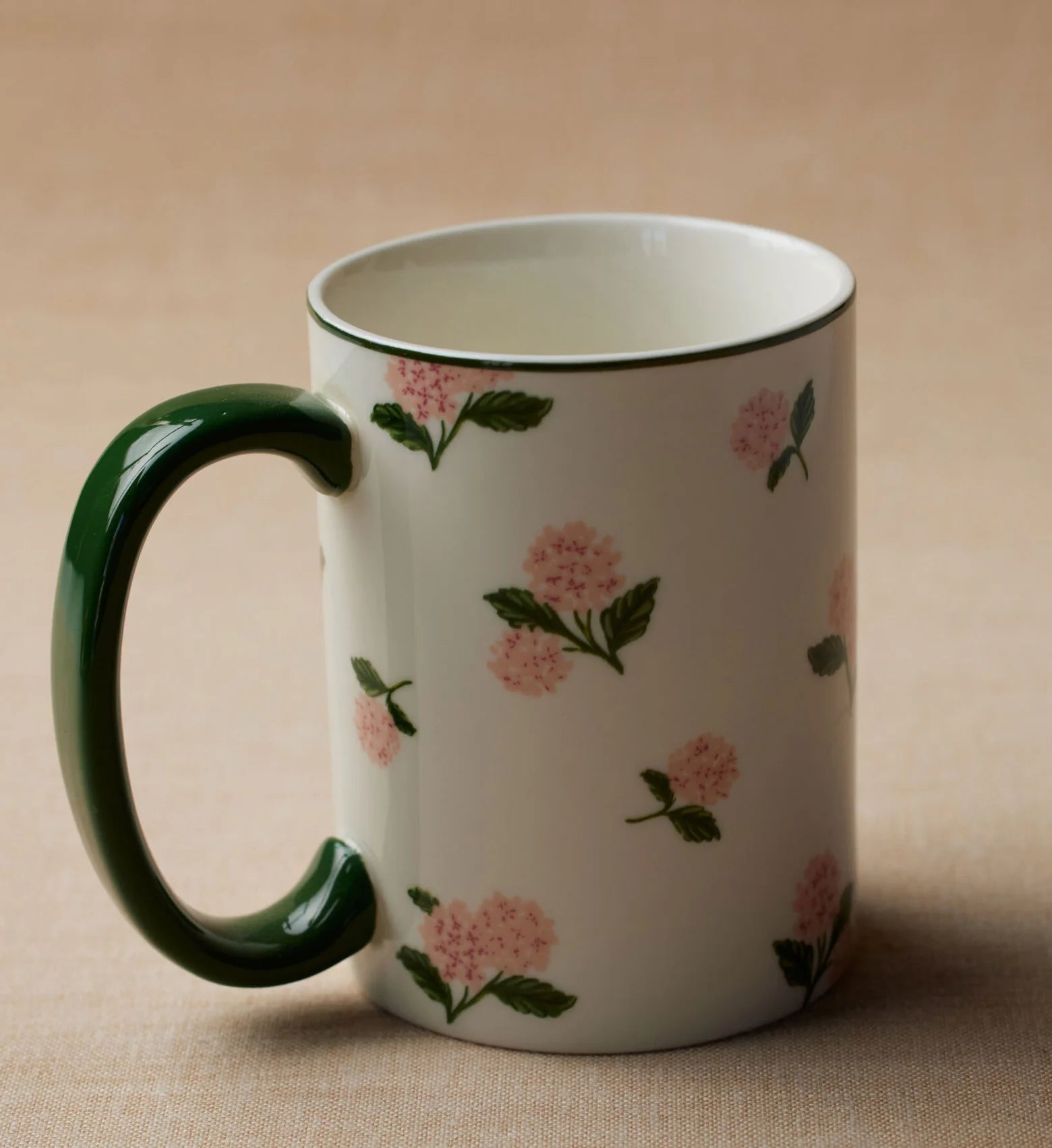 Pink Hydrangea Porcelain Mug MUG029