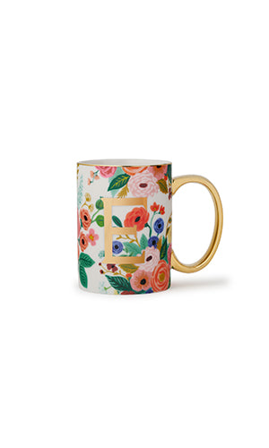 Taza de porcelana c/ monograma Rifle Paper E MUG015-E