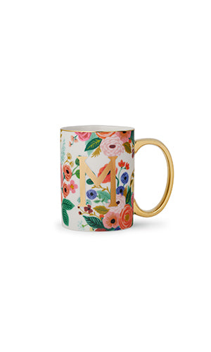 Taza de porcelana c/ monograma M Rifle Paper MUG015-M