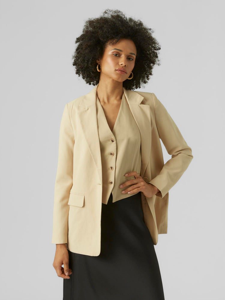 Veste Blazer Kaki Femme Vero Moda Frida Regular | Déstockage Vero Moda Veste Blazer Kaki Femme Vero Moda Frida Regular | Déstockage Vero Moda