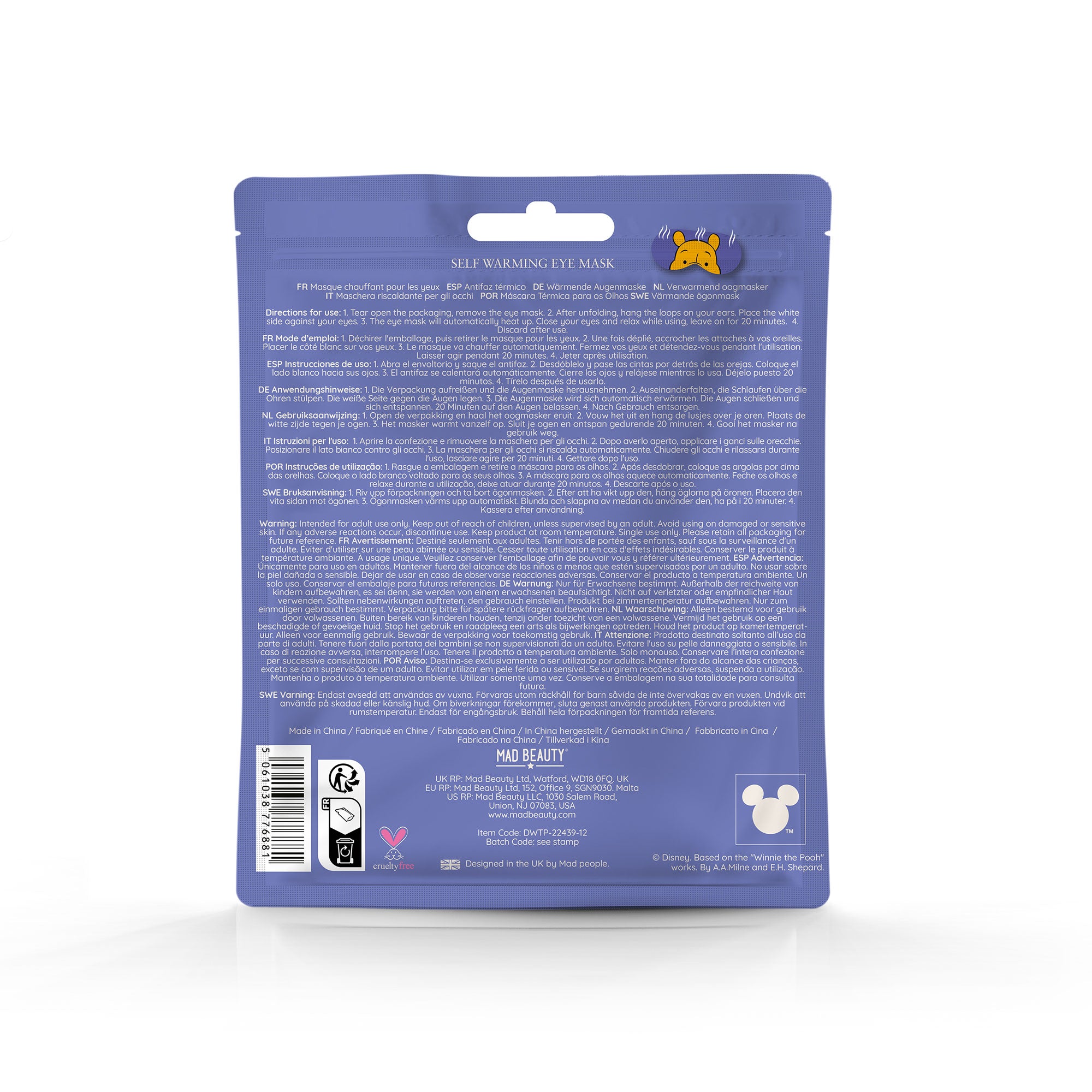 Mascarilla para ojos Winnie the Pooh DWTP-22439-12