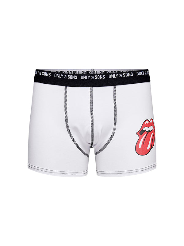 Boxer blanco Rolling Stones 